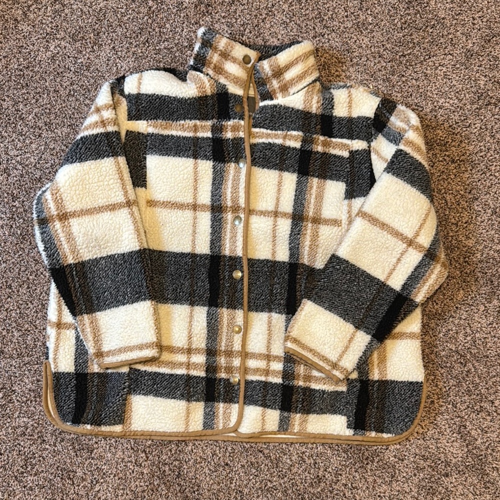 Maurices Checkered Sherpa Jacket